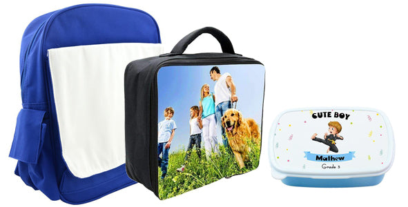 Sublimation blank backpacks and lunch packs
