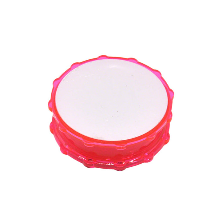 Plastic Herb Grinder Sublimation Blank in pink with a white customizable top, ideal for personalizing spice grinders or herb accessories.