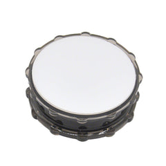 Plastic Herb Grinder Sublimation Blank in black with a 75mm acrylic body and white printable top, ideal for custom herb grinder designs and gifts.