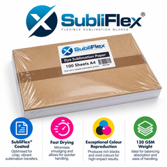 SubliFlex® A4 Sublimation Paper – 120gsm – 100 Sheets