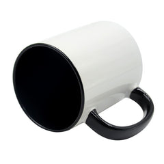 11oz Black Coloured inner and handle mug