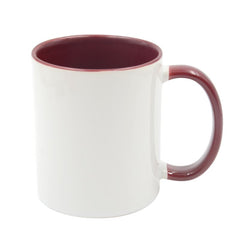 11oz Inner and Handle Colour Mug Maroon