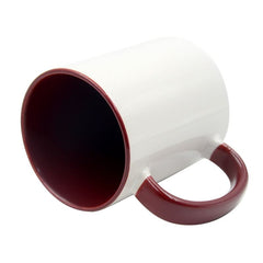 11oz Inner and Handle Colour Mug Maroon