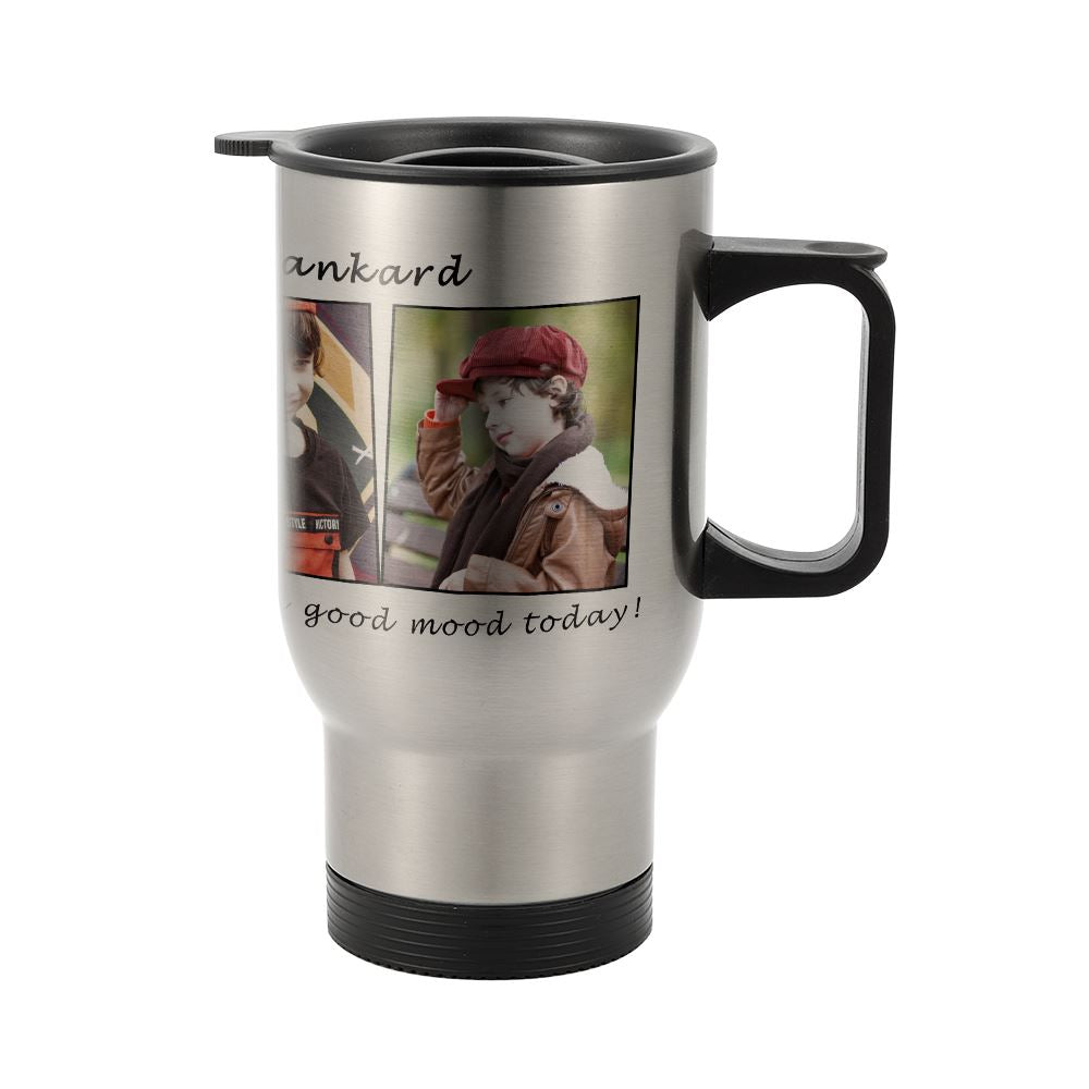 14 Oz Stainless Steel Sublimation Travel Mug Silver Subliblanks Limited