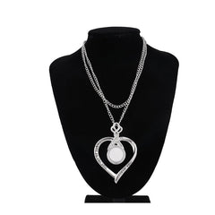 Heart Button Necklace