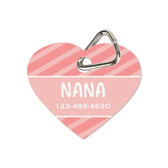 sublimation Double Side Printable Aluminium Pet Tag Heart Shape
