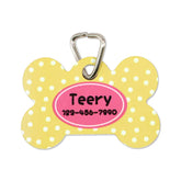sublimation Double Side Printable Aluminium Pet Tag Bone Shape