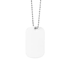 Dog Tag Necklace - Double side printable - Silver