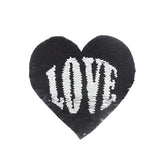 sublimation Black & White Sequin Transfer Heart Shape