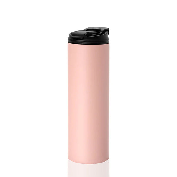 Blank 20oz sublimation skinny tumbler with black lid, ideal for custom printing or laser engraving