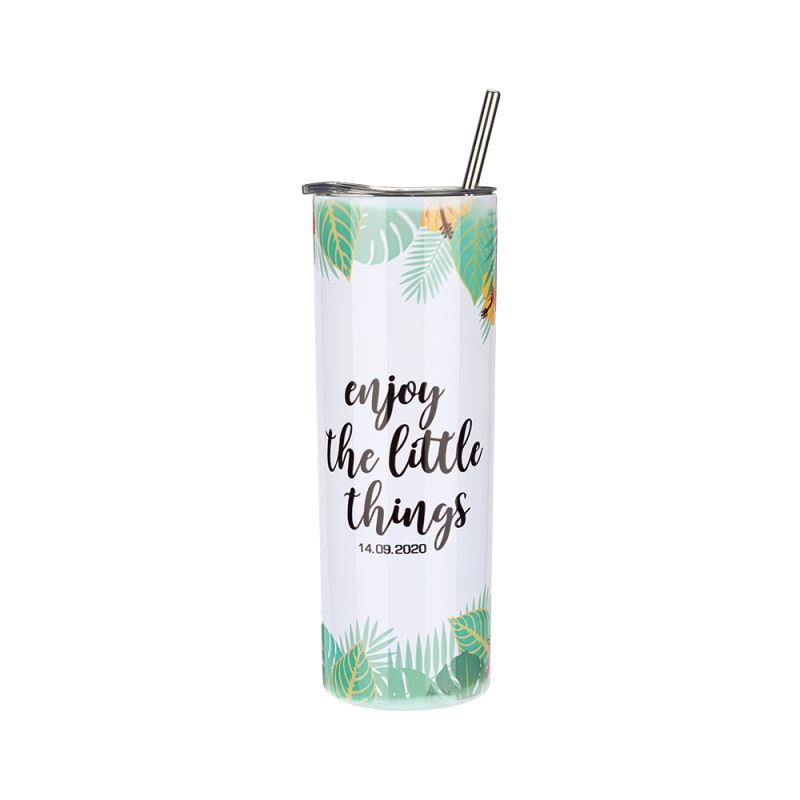 20OZ Stainless Steel Tumbler -Glossy White