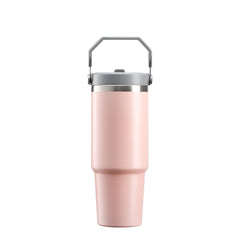 30OZ Stainless Steel Tumbler with Handle Pink Matte