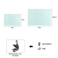 8" x 11" Toughened Glass Chopping Board - Plain finish - Small