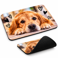 Fabric mouse pad with 3mm black rubber base