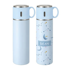 500ml Stainless Steel Bottle with Cup Lid - Blue