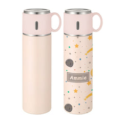 500ml Stainless Steel Bottle with Cup Lid - Pink