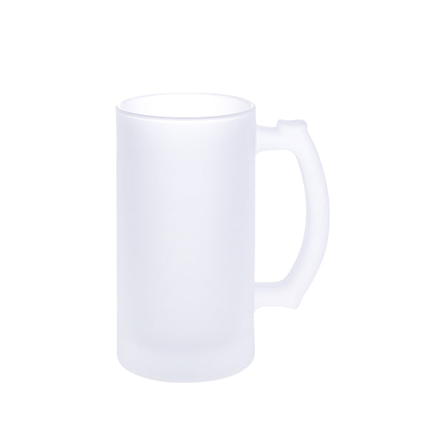 Frosted glass beer stein blank for sublimation and laser engraving