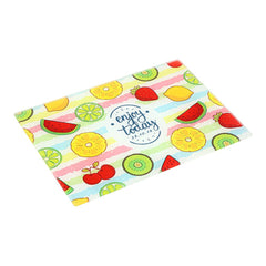 8" x 11" Toughened Glass Chopping Board - Chinchilla - Small