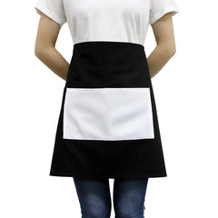 Adult Waist Apron with Pocket - Black