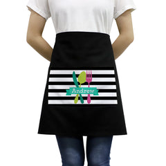 Adult Waist Apron with Pocket - Black