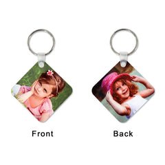 Aluminium Square Keyring 50mm - Double Sided