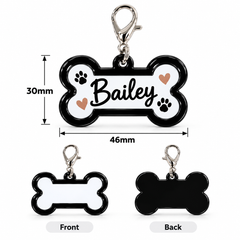 Sublimation Bone Shaped Dog Tag – Black