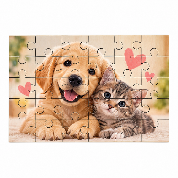 Natural MDF Jigsaw 30pcs - Double Sided