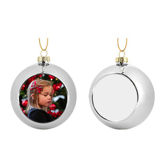 silver sublimation christmas bauble