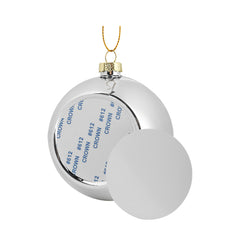 silver sublimation christmas bauble