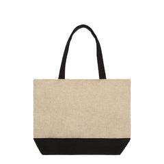Dark Linen Shopping Bag With Black Base 36 x 48