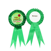 10x Rosette - Green - 58mm Badge