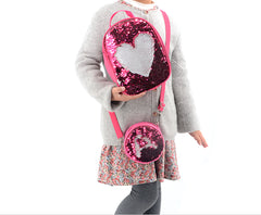 Kids Pink Sequin Lunch bag