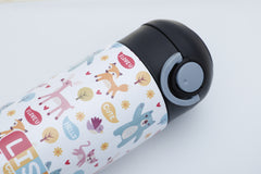 Kids Water Bottle with Straw -500ml -Black