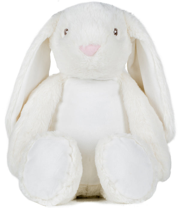 Mumbles Zippie Cream Bunny in ultra-soft cream fur, perfect for gifts and cuddling.