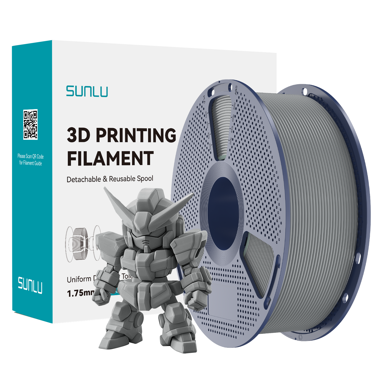 PLA+ 2.0 Grey Filament