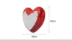 sublimation blank heart sequin cushion cover