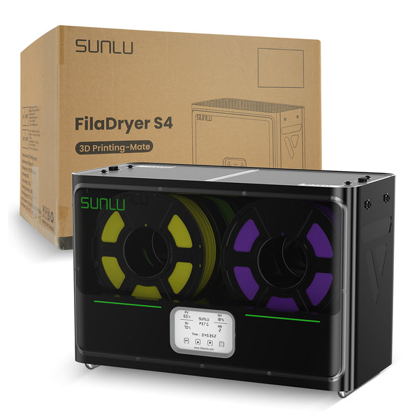 SUNLU Fila Dryer - S4 with digital control panel and large drying chamber for 3D printing filaments.