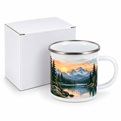 Enamel 12oz Photo Mug + Gift box