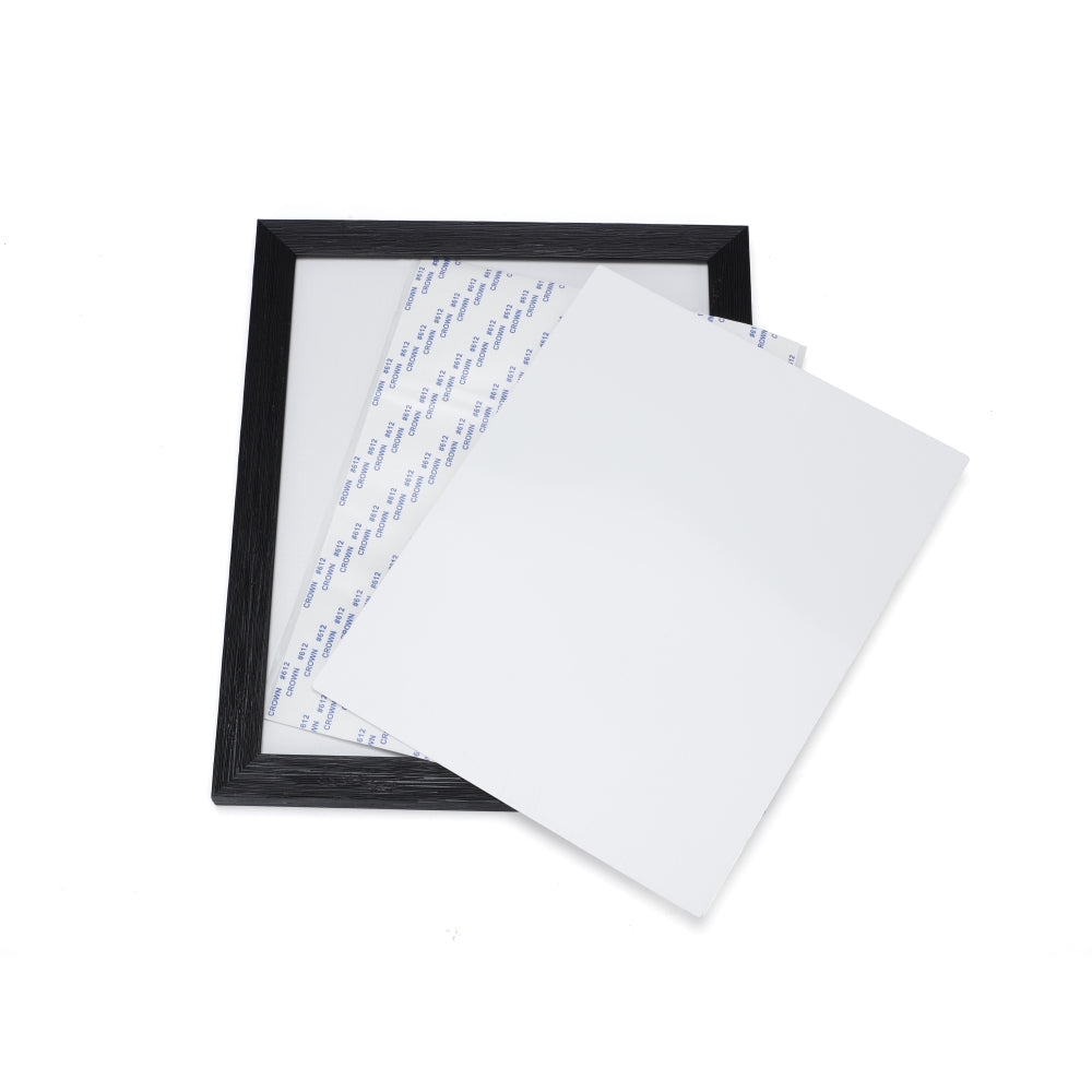 Sublimation Plastic Photo Panel With Aluminium Insert 8" - Black frame with removable aluminium insert, ready for custom sublimation printing.