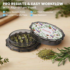 Sublimation Spice Grinder with Aluminium Insert-Black