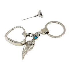 Memorial Urn Cremation Keychain - Blue Heart