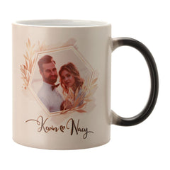 11oz Colour Changing Matte Mug Black + Gift box