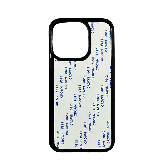 Blank black iPhone 14 Pro case for sublimation printing and laser engraving
