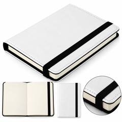 Poly PU Notebook A6 - White Plain Paper