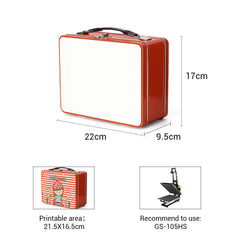 red personalised sublimation lunch box