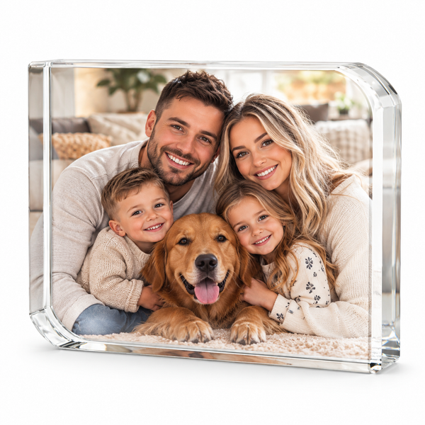 Small Crystal Block - Rounded Corners - 8 x 6 x 1.9 cm