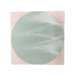Blank 12" round chinchilla textured toughened glass sublimation chopping board, perfect for edge-to-edge custom printing in kitchenware projects.