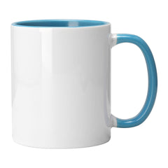 11oz Blue Coloured inner and handle mug