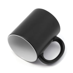 11oz Colour Changing Matte Mug Black + Gift box