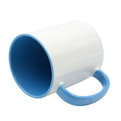 sublimation blank blue inner and handle mug